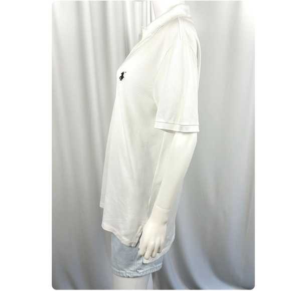 Vintage Men’s ‘Polo by Ralph Lauren’ White Pima Cotton Stretch Mesh - M - Picture 4 of 7